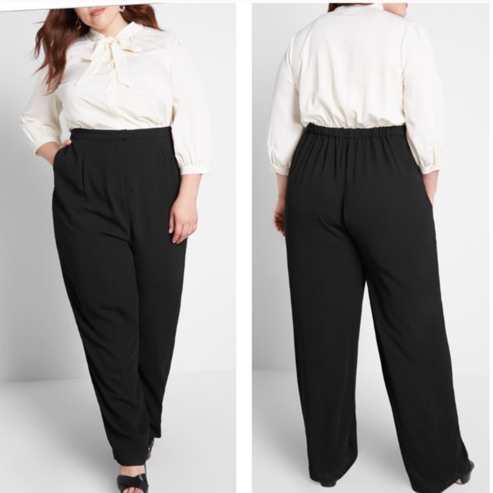 ModCloth Twofer Black White Jumpsuit New Large